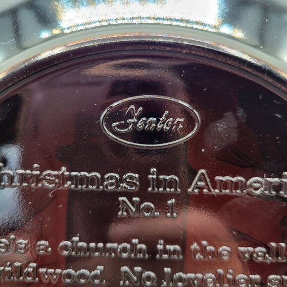Fenton Carnival Glass Plate Annual Collector Series Christmas in America 1970 - Picture 6 of 6